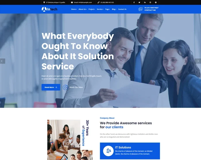 Intech WordPress Theme