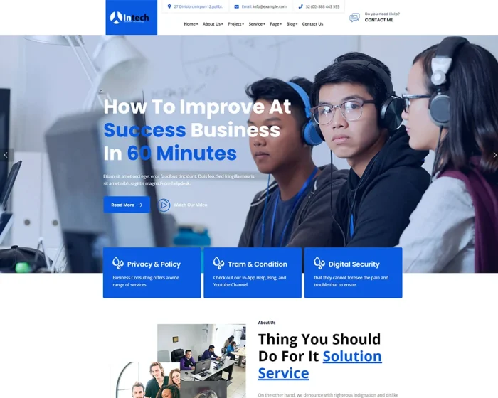 Intech WordPress Theme