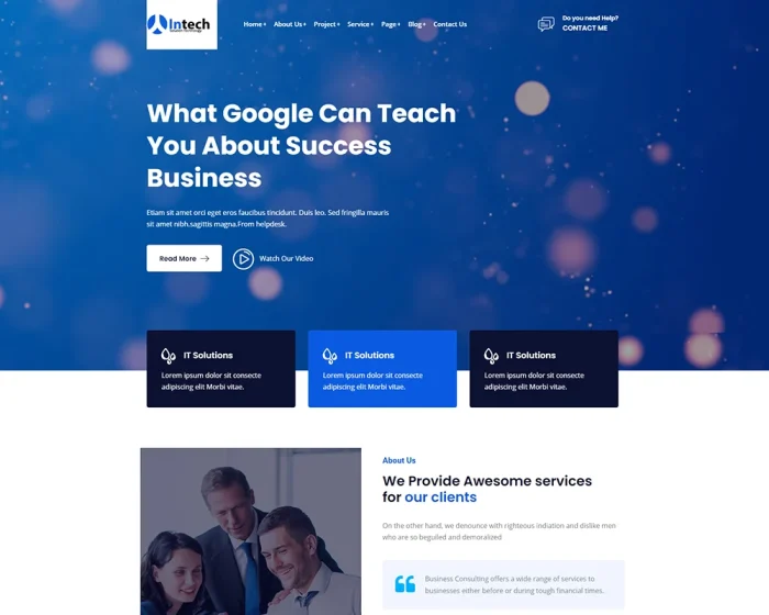 Intech WordPress Theme