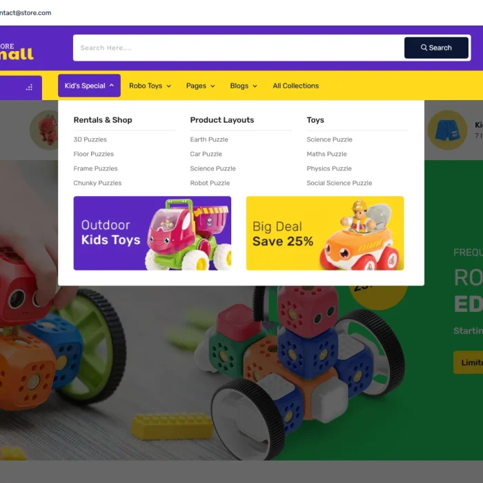 KidzyMall - Kids, Toys and Games Theme for Shopify 2.0 Website stores