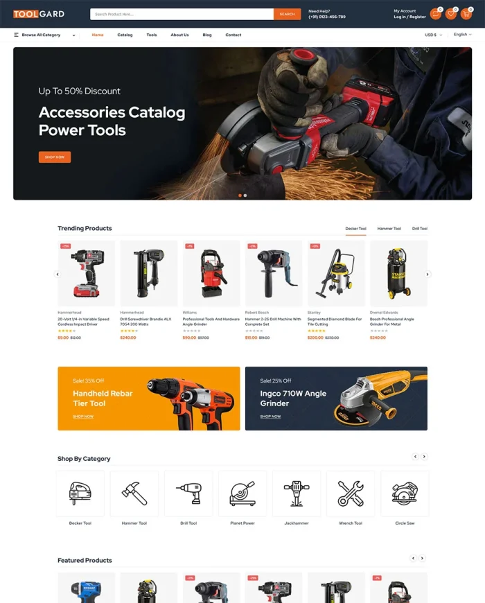 Toolgard - Mega Tools Store Shopify 2.0 Responsive Theme