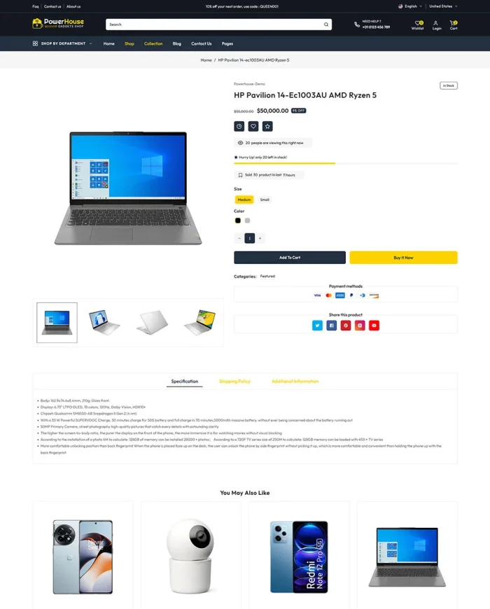 Powerhouse - Electronics & Gadgets Mega Store Multipurpose Shopify 2.0 Responsive Theme