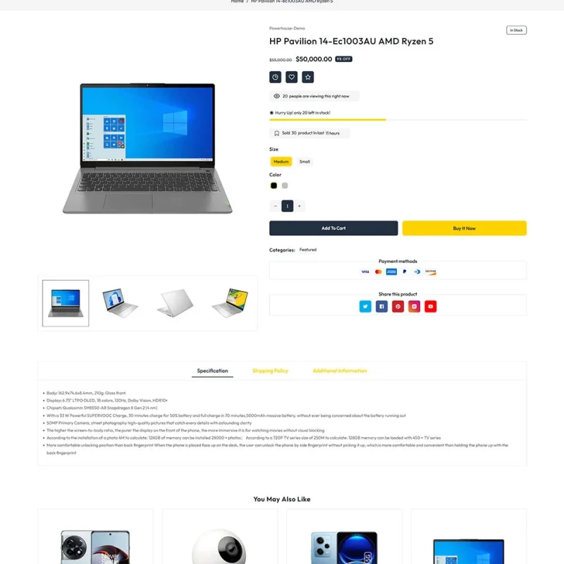 Powerhouse - Electronics & Gadgets Mega Store Multipurpose Shopify 2.0 Responsive Theme