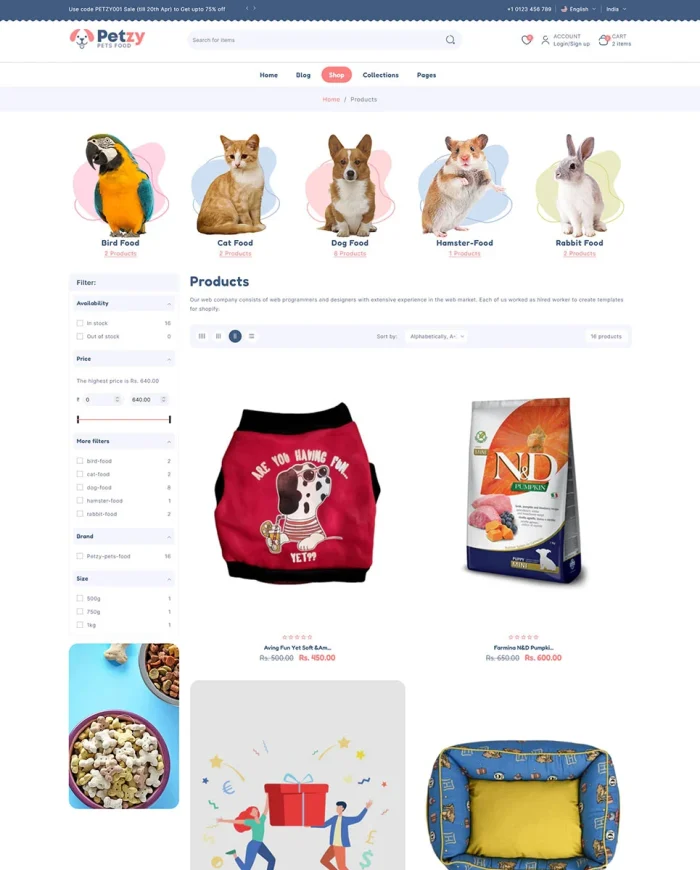 Petzy - Pet Food & Pet Store Multipurpose Shopify 2.0 Responsive Theme