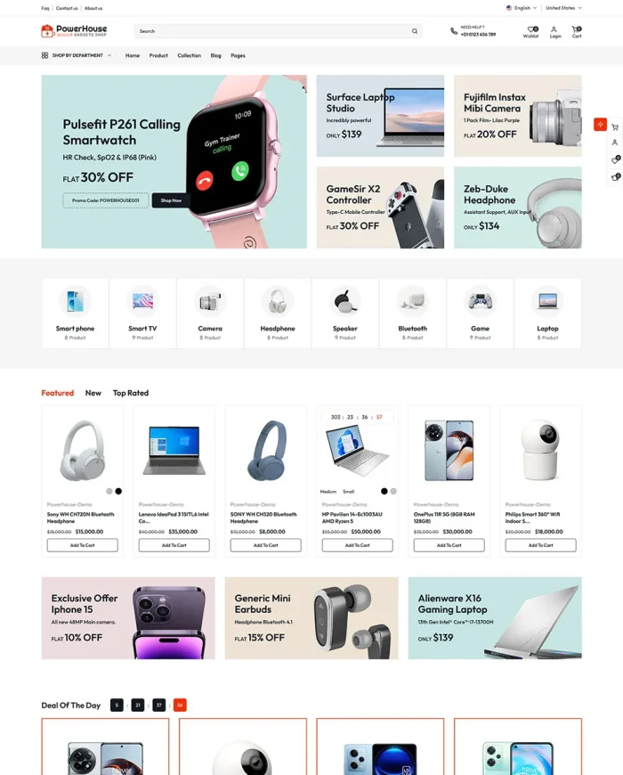 Powerhouse - Electronics & Gadgets Mega Store Multipurpose Shopify 2.0 Responsive Theme