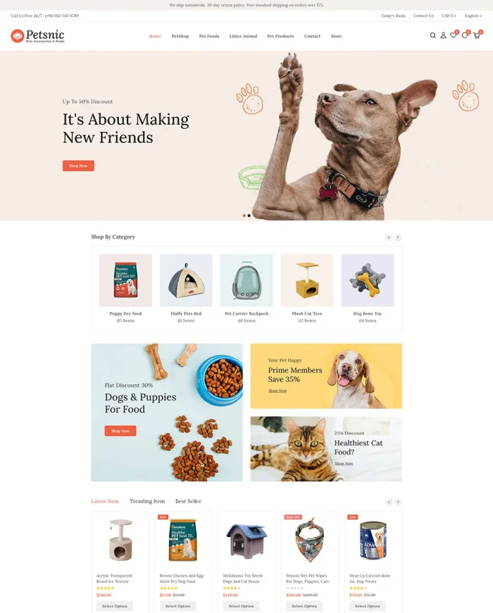 Petsnic - Pets Store Shopify 2.0 Responsive Theme