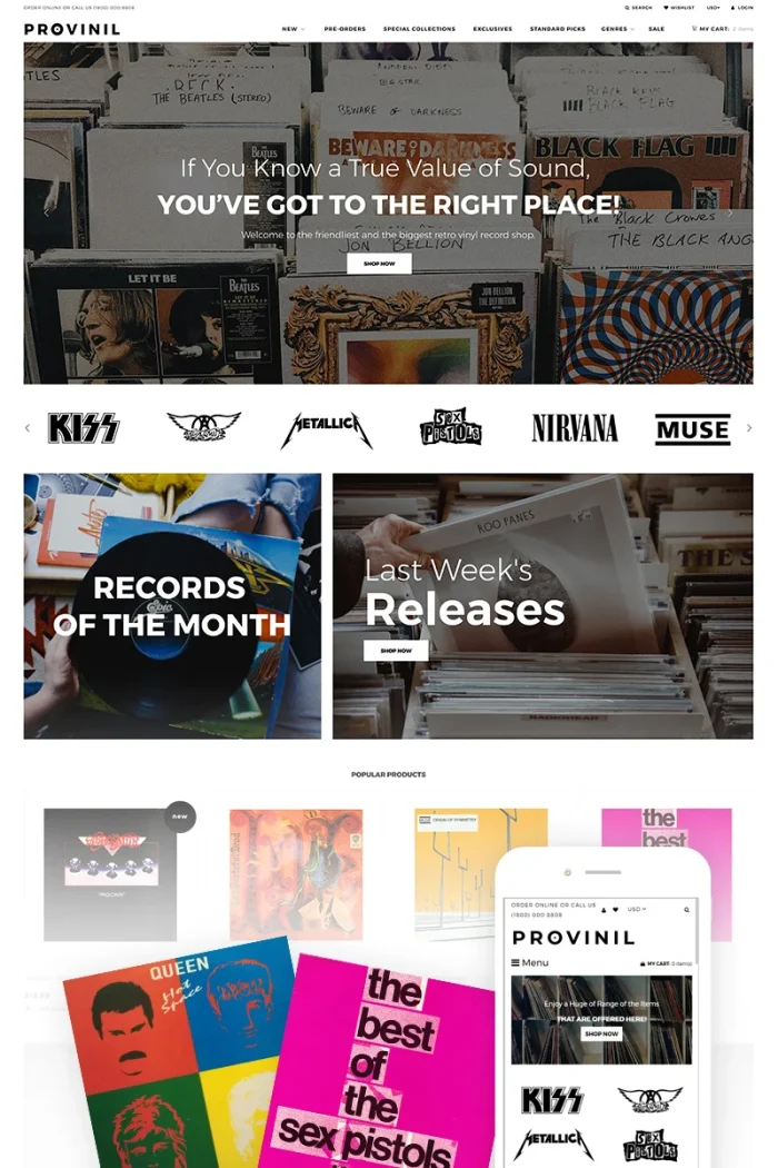 Provinil - Vinyl Store Shopify Theme