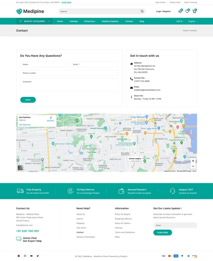 Medipine - Medical Equipment & Medicine Store Shopify 2.0 Responsive Theme