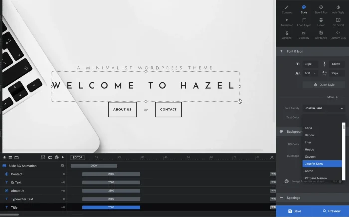 Hazel Wordpress Theme