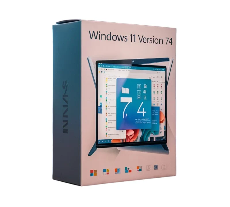 Windows 11 V74, a computer in a cardboard box with the back side door open