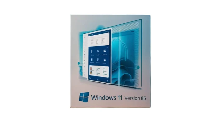 Windows 11 V85, an image of a sign that shows the information inside of windows 11