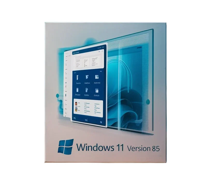 Windows 11 V85, an image of a sign that shows the information inside of windows 11