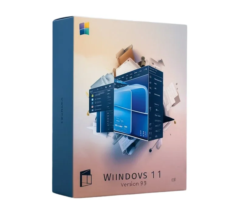 Windows 11 V93, a book with windows 11 logo on the front