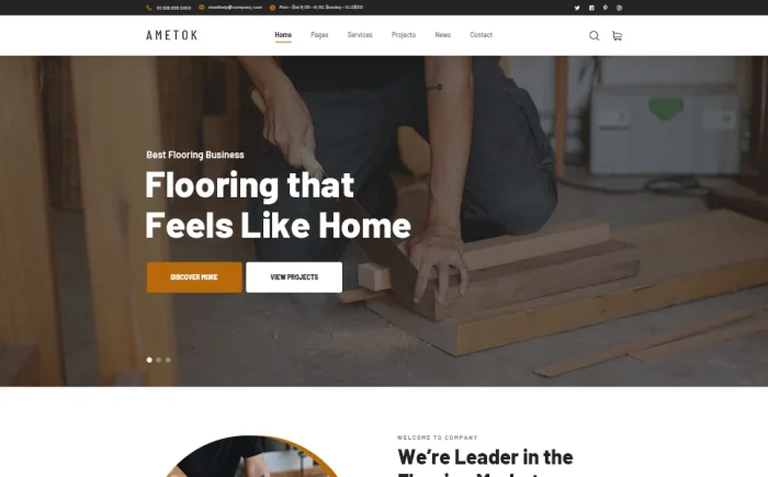 Ametok - Construction & Industry Wordpress Elementor Theme