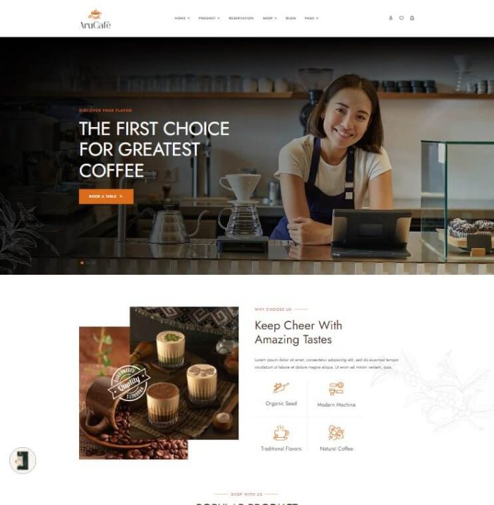 Ap Arucafe - Coffee & Restaurant Shopify Theme