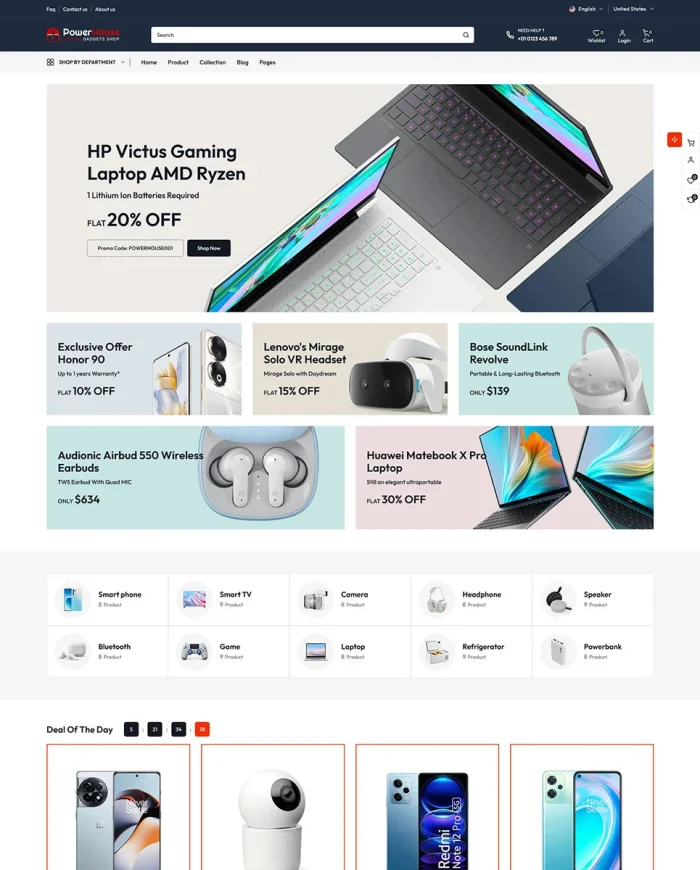 Powerhouse - Electronics & Gadgets Mega Store Multipurpose Shopify 2.0 Responsive Theme