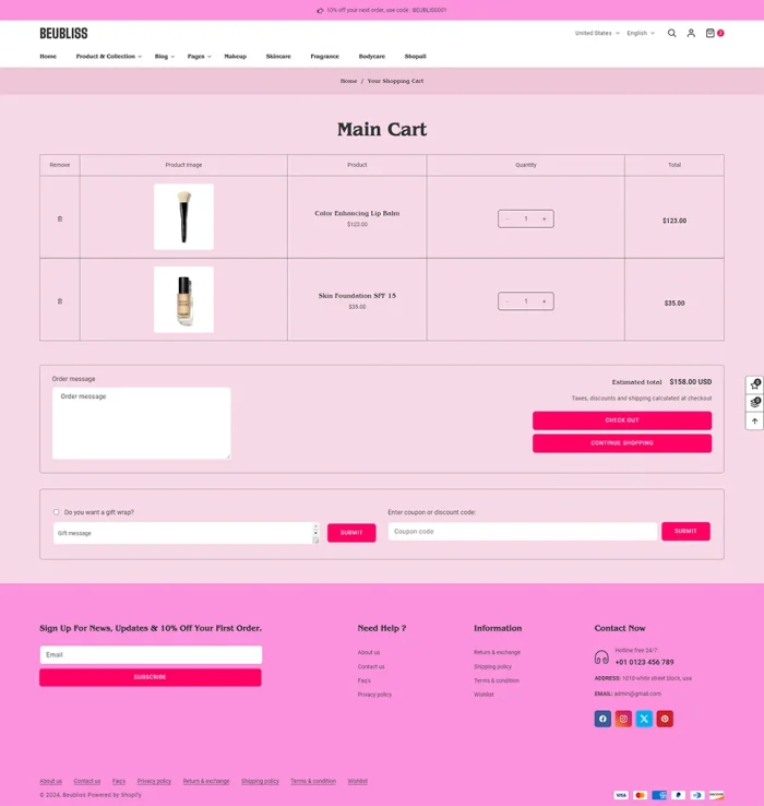 Beubliss - Beauty & Cosmetics Store Multipurpose Shopify 2.0 Responsive Theme