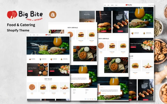 Big Bite - Food & Catering Shopify Theme Description Reviews Comments