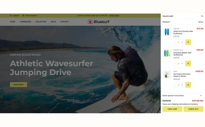 Bluesurf - Surfing Board & Water Sports Store Shopify 2.0 Responsive Theme