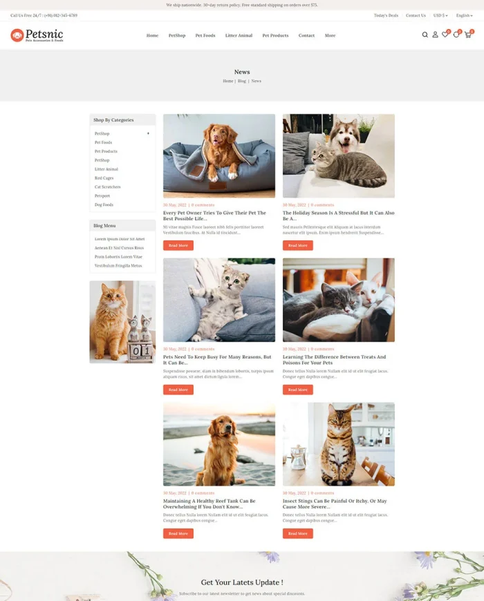 Petsnic - Pets Store Shopify 2.0 Responsive Theme