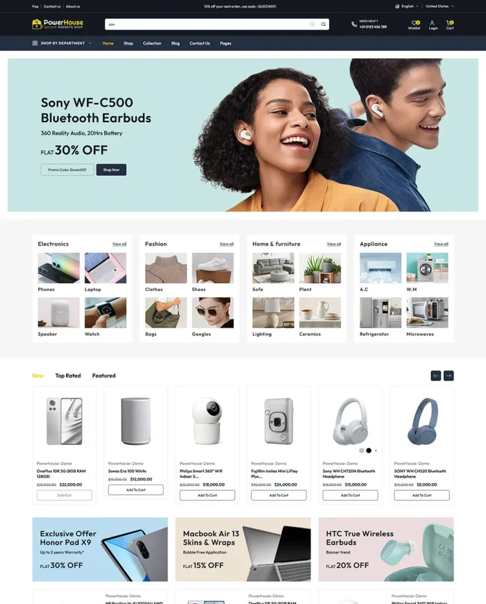 Powerhouse - Electronics & Gadgets Mega Store Multipurpose Shopify 2.0 Responsive Theme