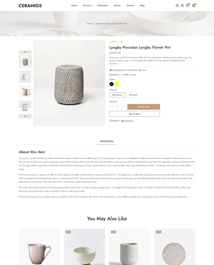 Ceramigs - Ceramic and Handmade Art Store Shopify 2.0 Responsive Theme