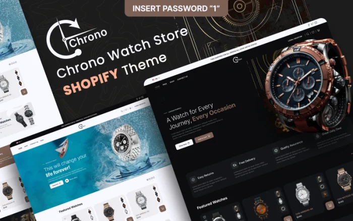 Chrono - Watch Store Multipage Shopify Website Theme