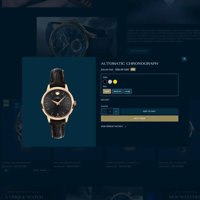 Clockly - Smart Watch Store & Minimal Fashion Shopify 2.0 Responsive Theme