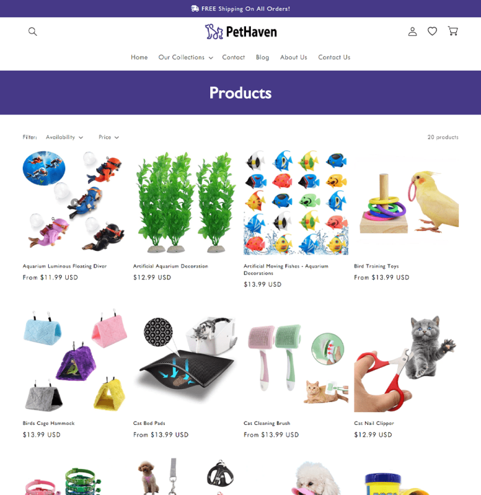 PetHaven - Animals & Pets Store Responsive Shopify Theme 2.0