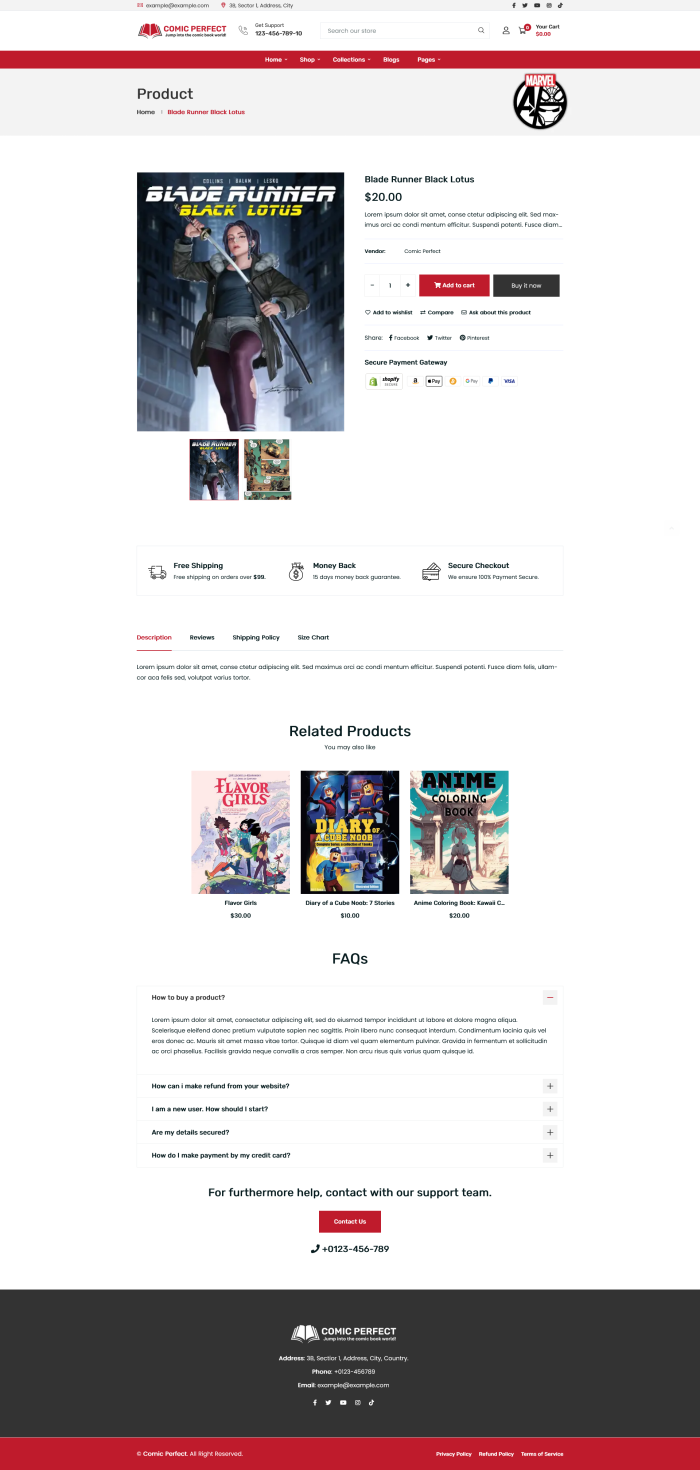 Comic Perfect - Anime & Manga Stories Multipurpose Shopify Theme