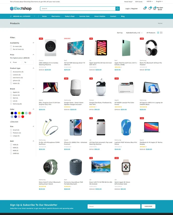 Electshop - Electronics Digital Store Shopify 2.0 Responsive Theme