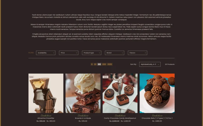 Dark Choco Cake - Choclate Bakery Coffee Shopify Theme