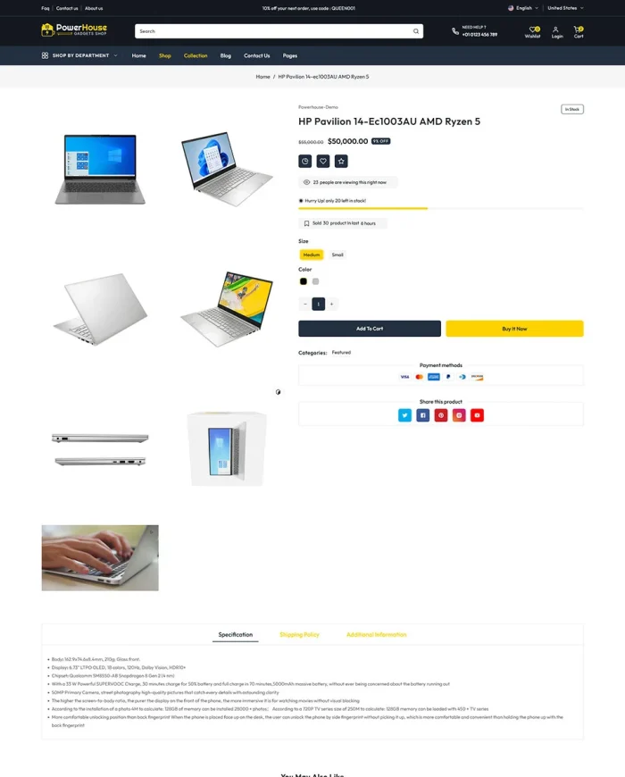 Powerhouse - Electronics & Gadgets Mega Store Multipurpose Shopify 2.0 Responsive Theme