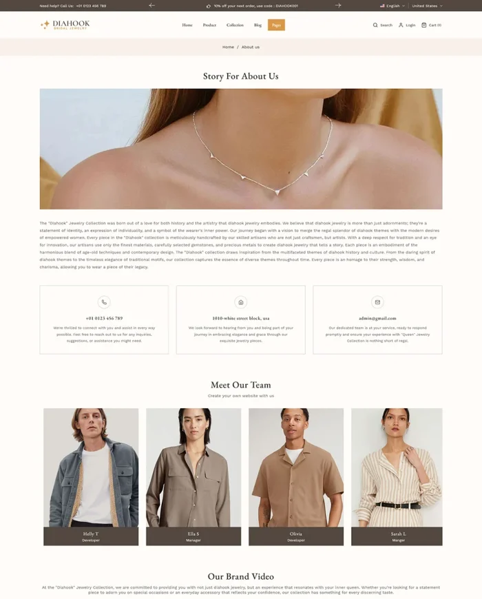 Diahook - Modern Jewelry Store Shopify 2.0 Responsive Theme