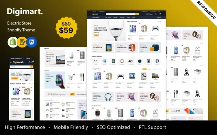 DigiMart – Digital and Electronics Responsive Shopify 2.0 Theme
