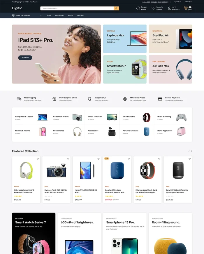 Digitic - Electronics, Gadgets and Computers Multipurpose Shopify Responsive Theme