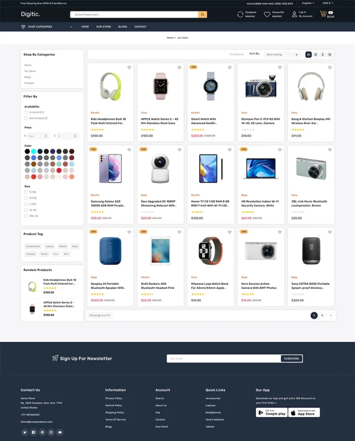 Digitic - Electronics, Gadgets and Computers Multipurpose Shopify Responsive Theme