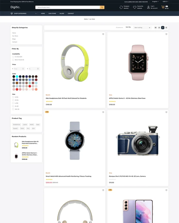 Digitic - Electronics, Gadgets and Computers Multipurpose Shopify Responsive Theme