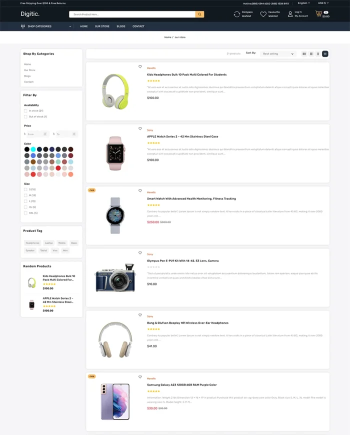 Digitic - Electronics, Gadgets and Computers Multipurpose Shopify Responsive Theme