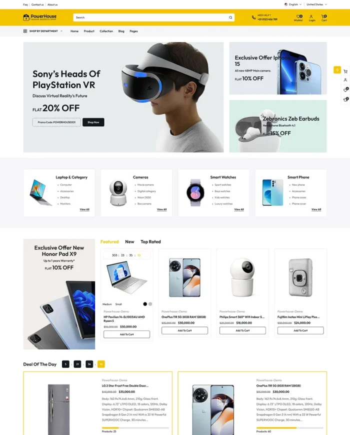 Powerhouse - Electronics & Gadgets Mega Store Multipurpose Shopify 2.0 Responsive Theme