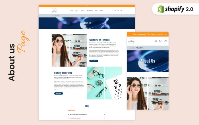 EyeTech - Modern Eyeglass & Lens Store Shopify Theme