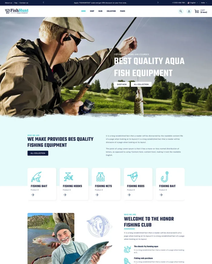 FishHunt - Fishing & Weapons Equipment Store Multipurpose Shopify 2.0 Responsive Theme