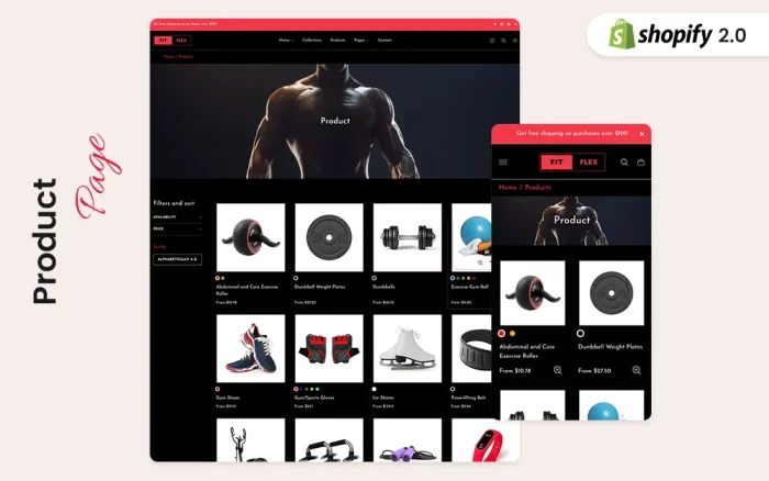 FitFlex | Gym & Fitness Equipments Shopify Theme