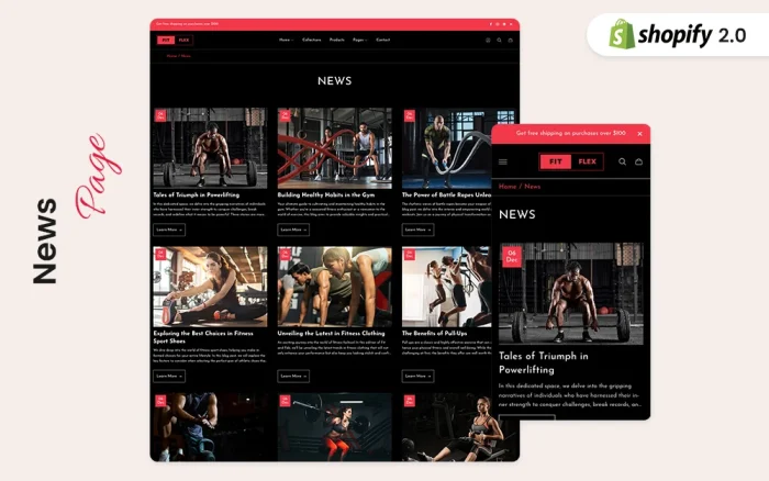 FitFlex | Gym & Fitness Equipments Shopify Theme