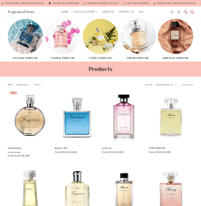 FragranceFiesta - Perfume & Cosmetics Shopify Theme 2.0