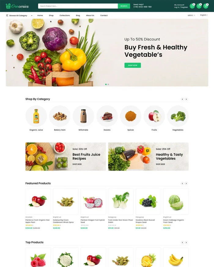 Groceries - Super Market Store Shopify 2.0 Responsive Theme