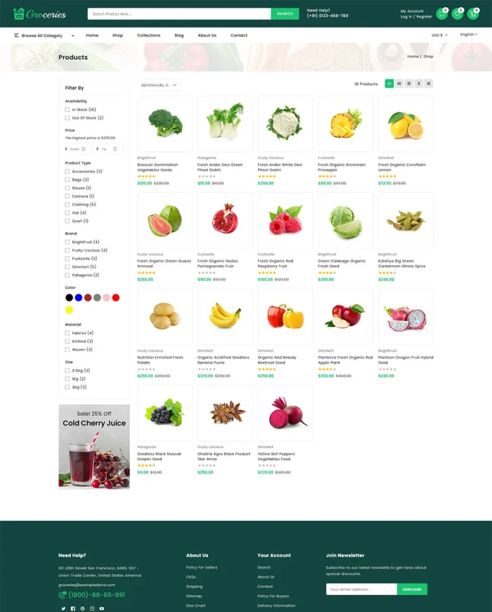 Groceries - Super Market Store Shopify 2.0 Responsive Theme