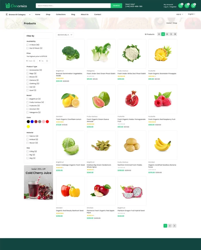 Groceries - Super Market Store Shopify 2.0 Responsive Theme