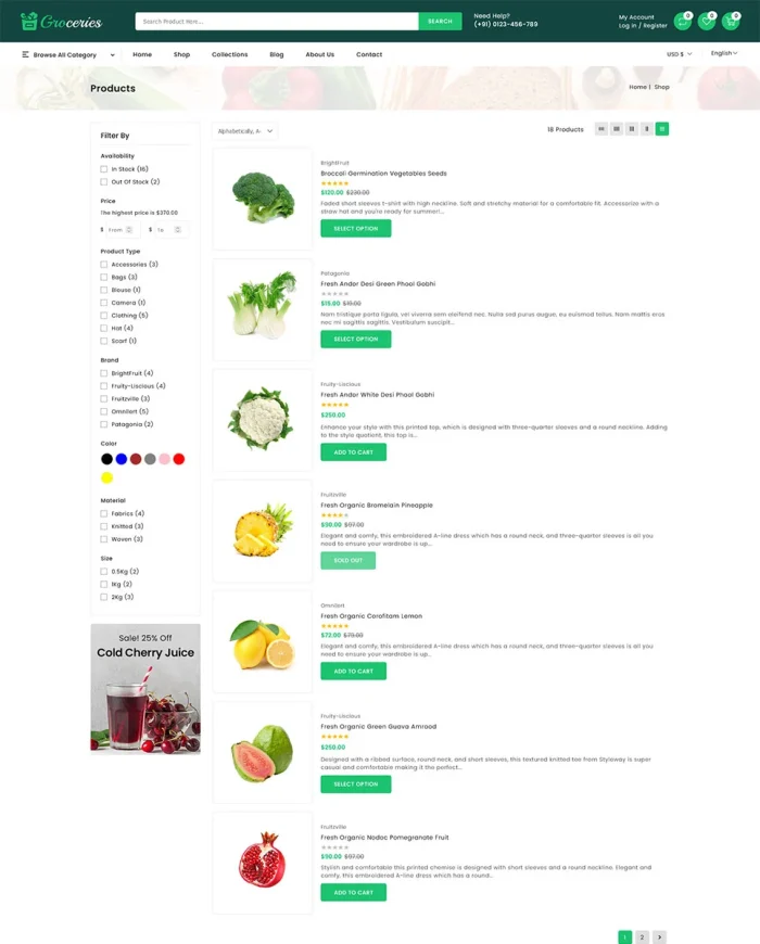 Groceries - Super Market Store Shopify 2.0 Responsive Theme