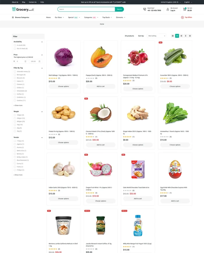 Grocery Mart - Grocery Vegitables and Organic Responsive Shopify Theme